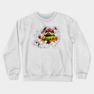 SKATING BLOODY RABBIT 024 Crewneck Sweatshirt